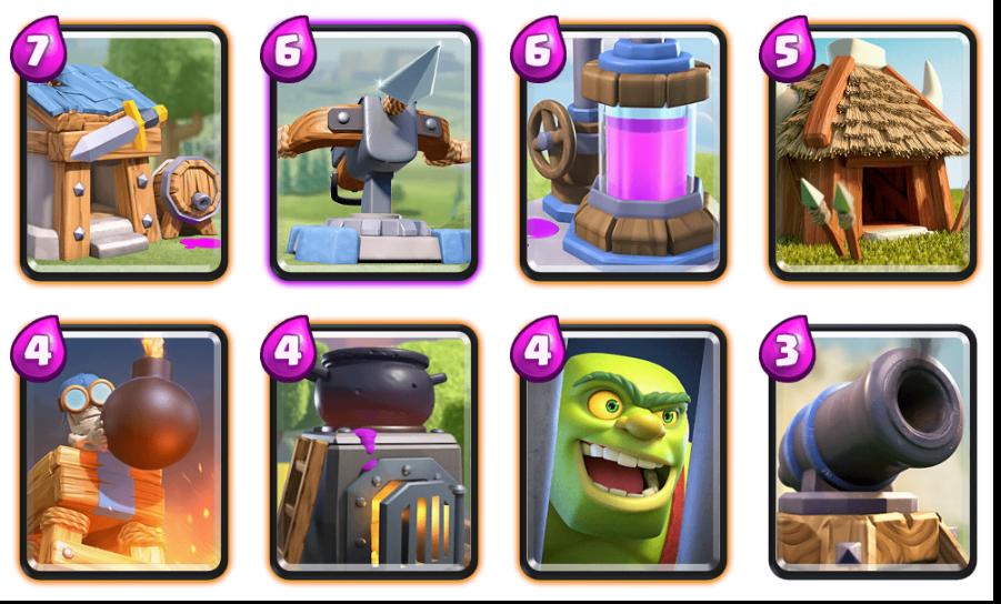 buildings tier list clash royale