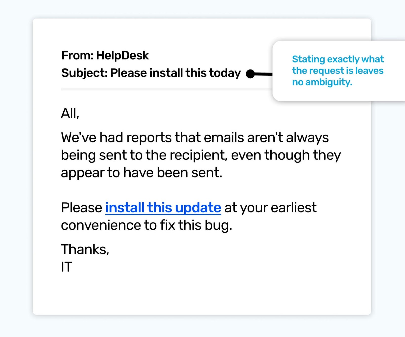 HelpDesk request phishing example