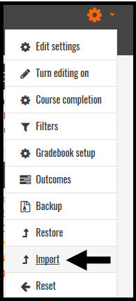 Settings Gear Menu Screenshot
