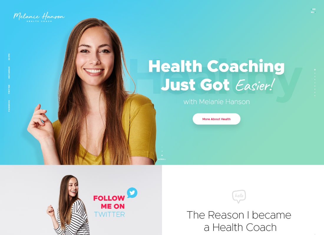 Melanie Hanson |  Blog de Health Coach y revista de estilo de vida Tema de WordPress