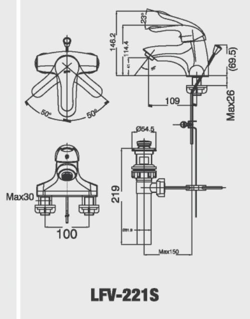 voi chau inax LFV-221S