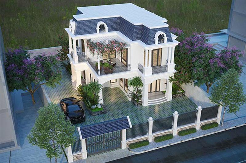 nhà tân cổ điển 2 tầng