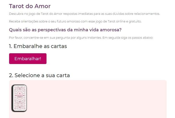 Tarot do Amor gratis - Blog Astrocentro