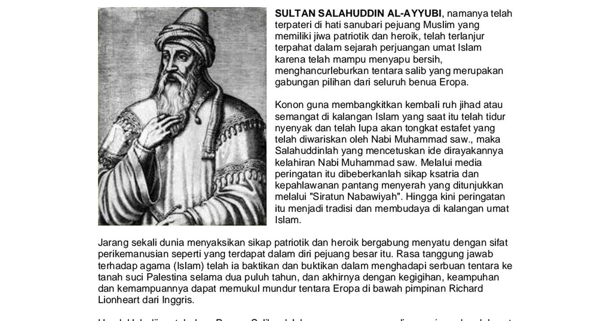 Sultan salahuddin al ayubi