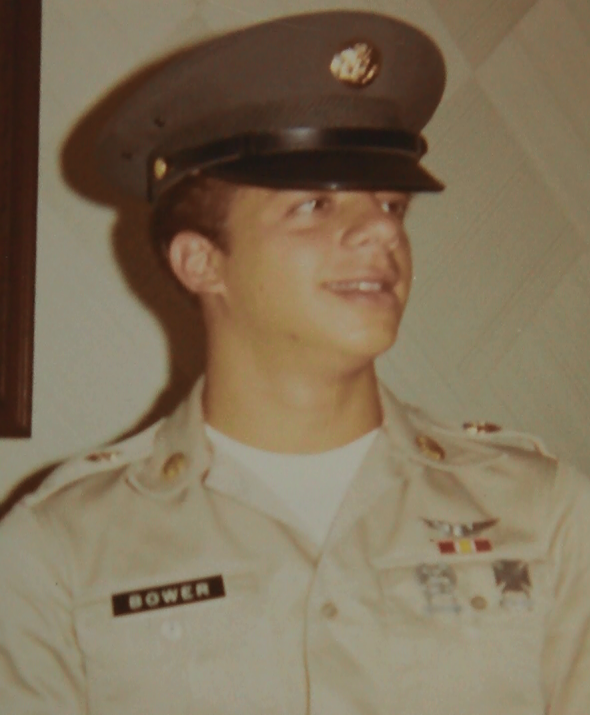 Young Bower while serving in the military. Image via Facebook.