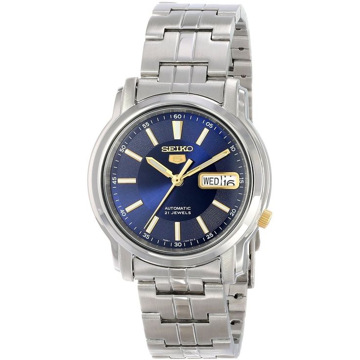 Seiko 5 Men Silvertone