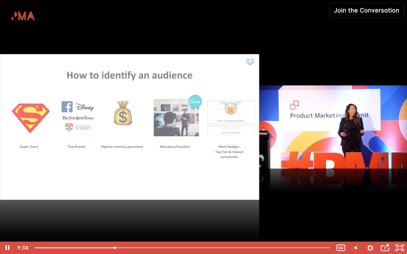 How to identify an audience - super users, top brands, highest revenue generated, education/trachers, and merit badges - top fan and valued commenter. 