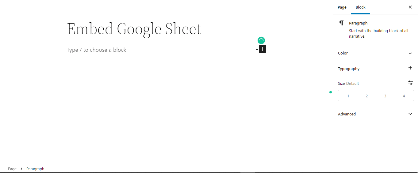 embed google sheets