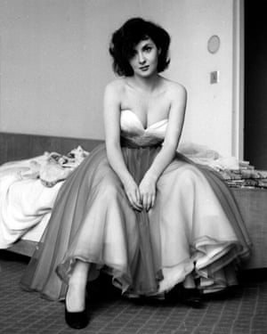 Gina Lollobrigida wearing an evening dress, photographed on 5 July 1952 for a feature in Picture Post entitled Stars Bring Fashions From Italy