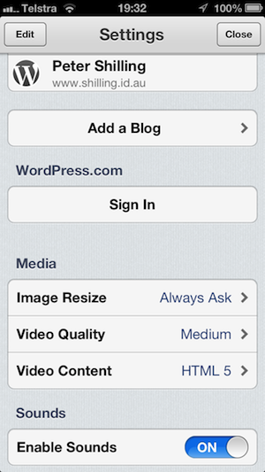 Configuração do WordPress para dispositivos móveis