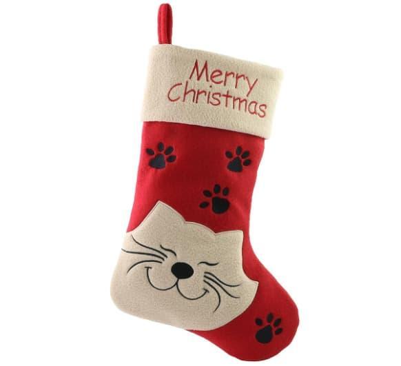WEWILL 18’’ Cat Felt Christmas Stockings
