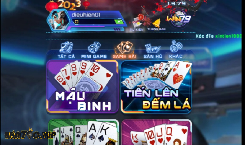 Cách chơi game Mậu Binh tại cổng game Win79