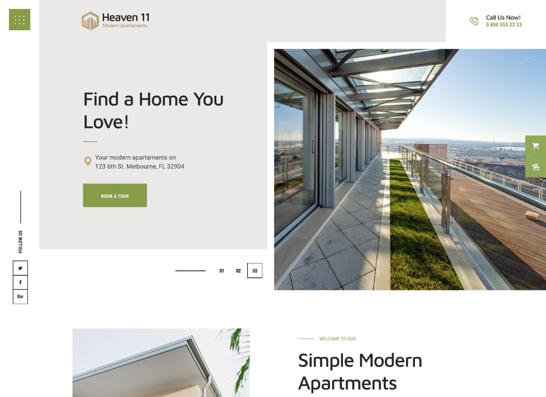 Heaven11 |  Tema de WordPress para propiedades inmobiliarias y apartamentos