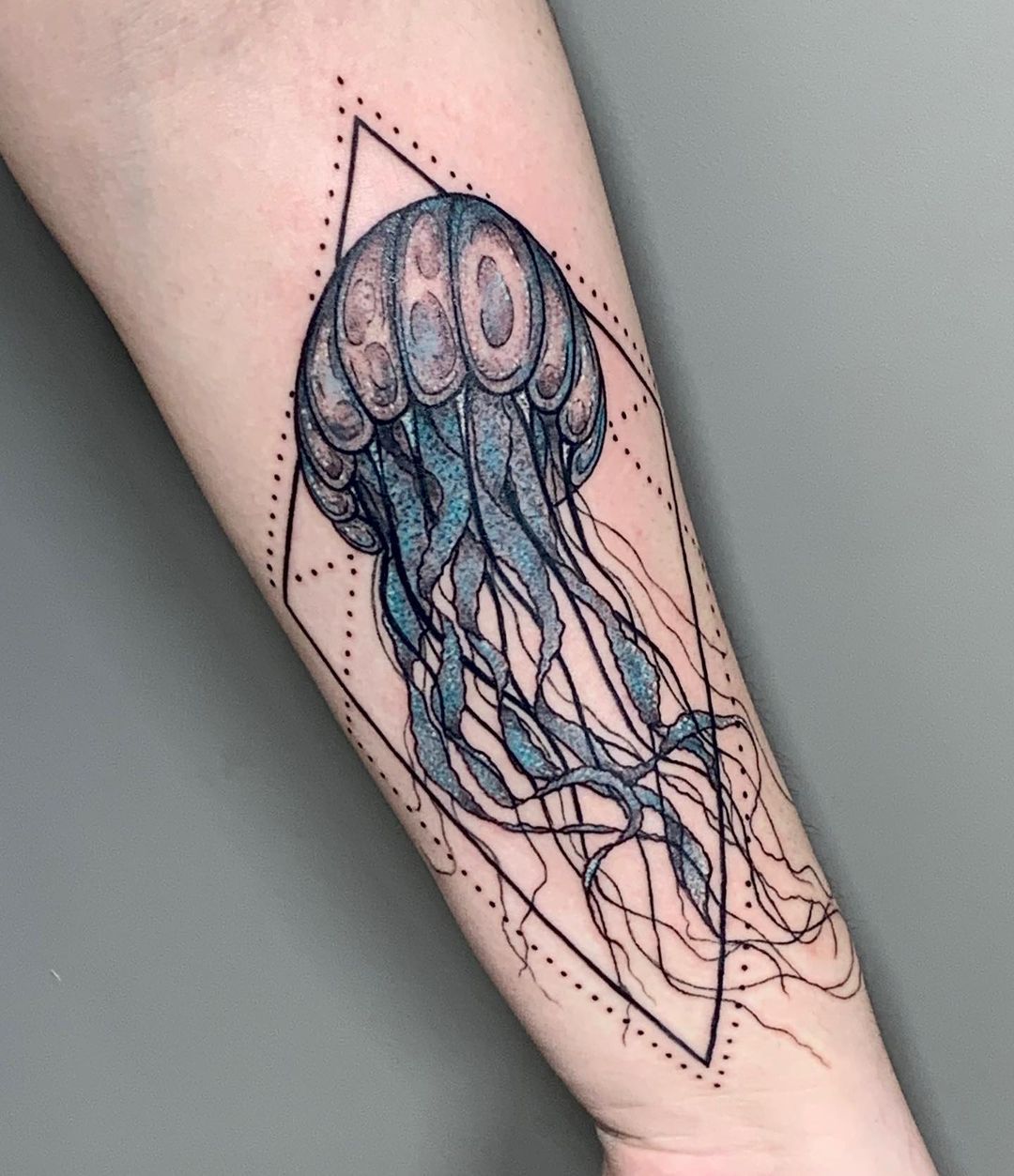 Triangle Jellyfish Tattoo
