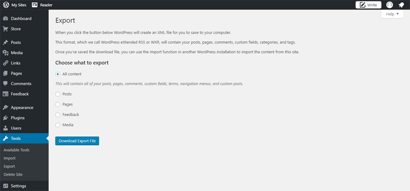 download-export-file-wordpresscom