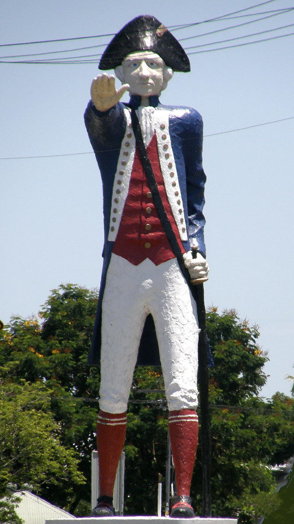 the big captain cook - a large statue representing captain James Cook