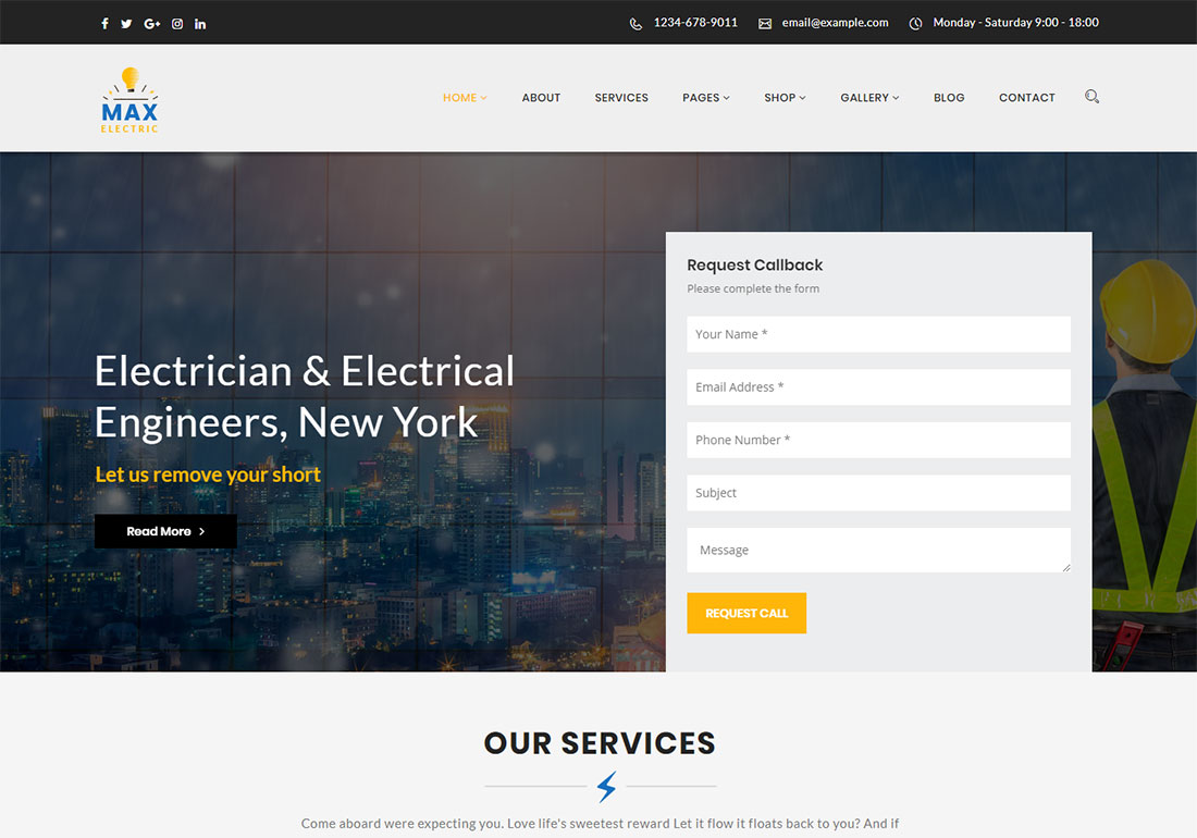 Max Electric - WordPress