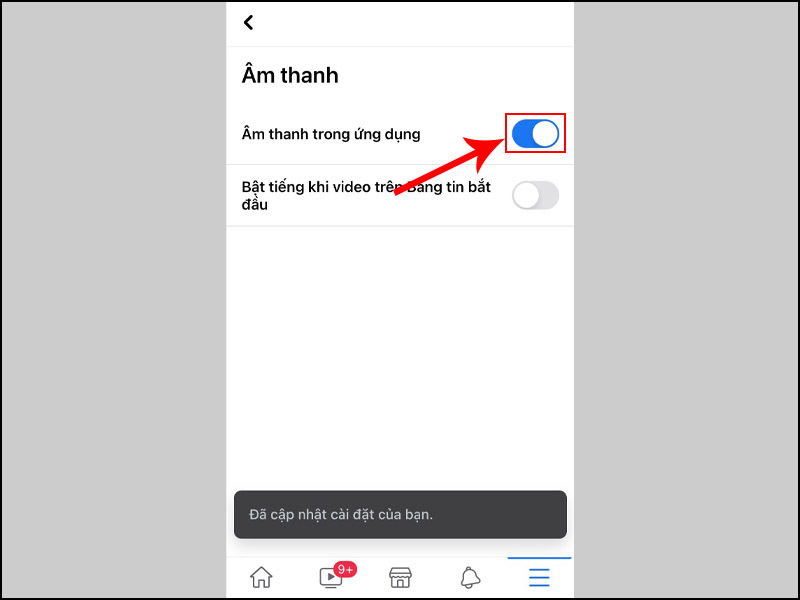 cách bật tắt âm thanh trên facebook đơn giản