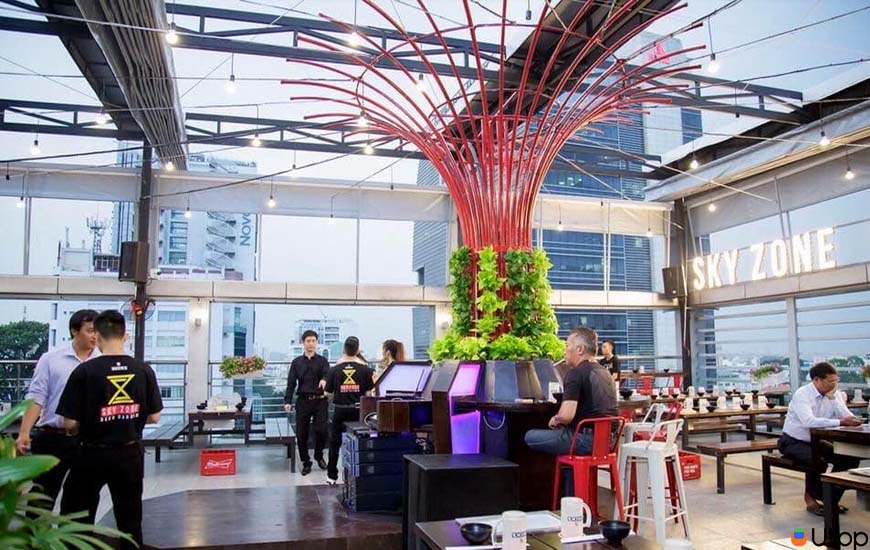 Cách di chuyển đến Sky Zone Beer Garden