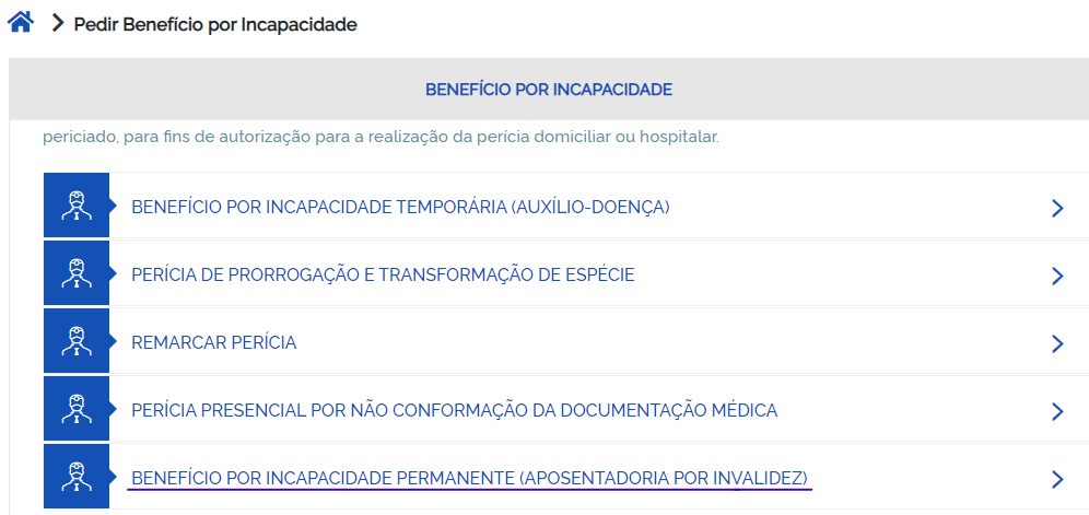 Aposentadoria por invalidez Meu INSS