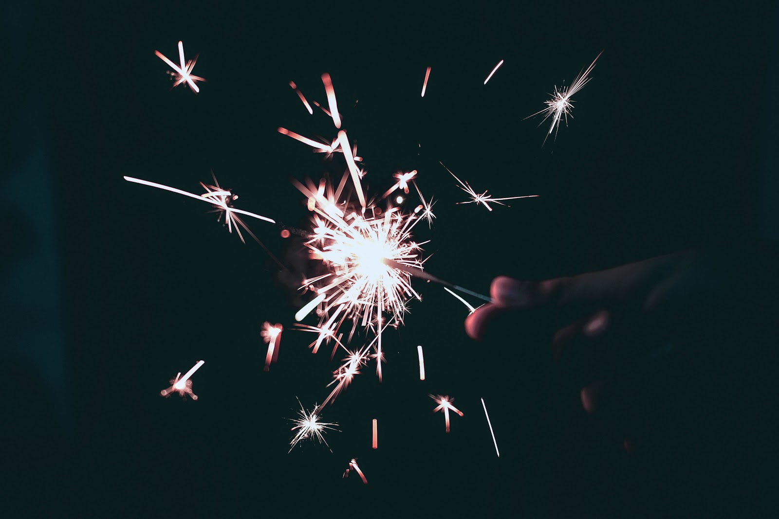 sparklers on new years eve 