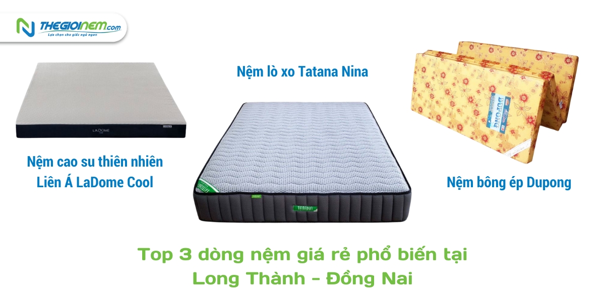 Đại lý nệm giá rẻ Long Thành - Đồng Nai uy tín | Thegioinem.com