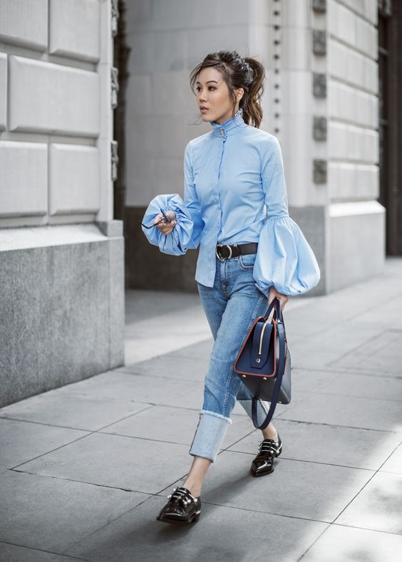 lady wearing modern Victoria style outfit on the street