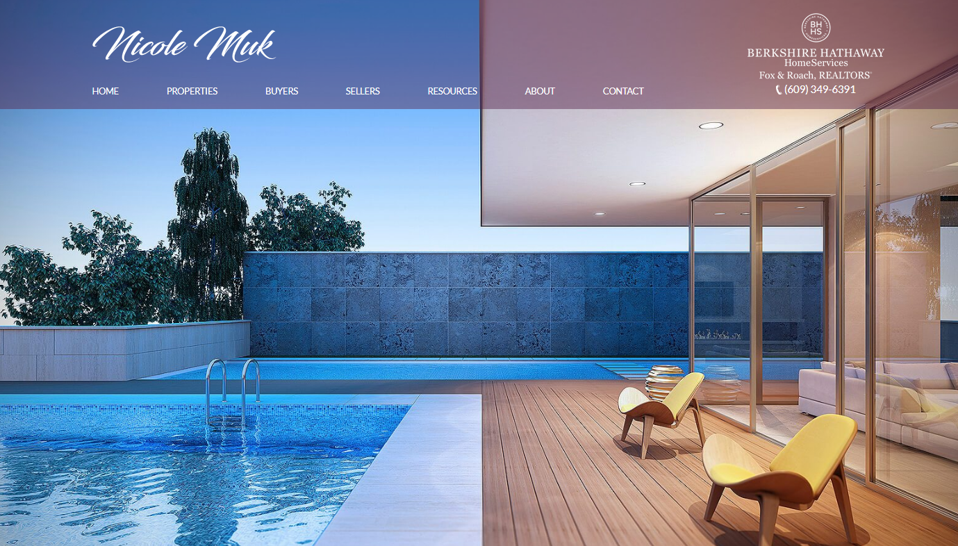 real estate website design example