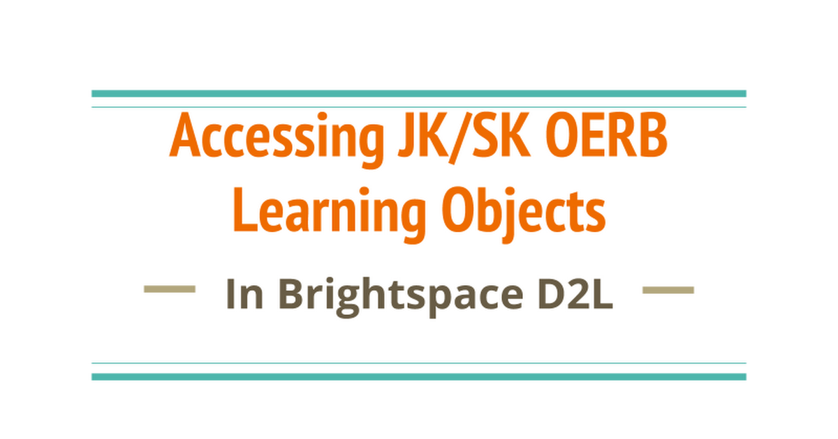 Accessing JK/SK OERB Learning Objects
