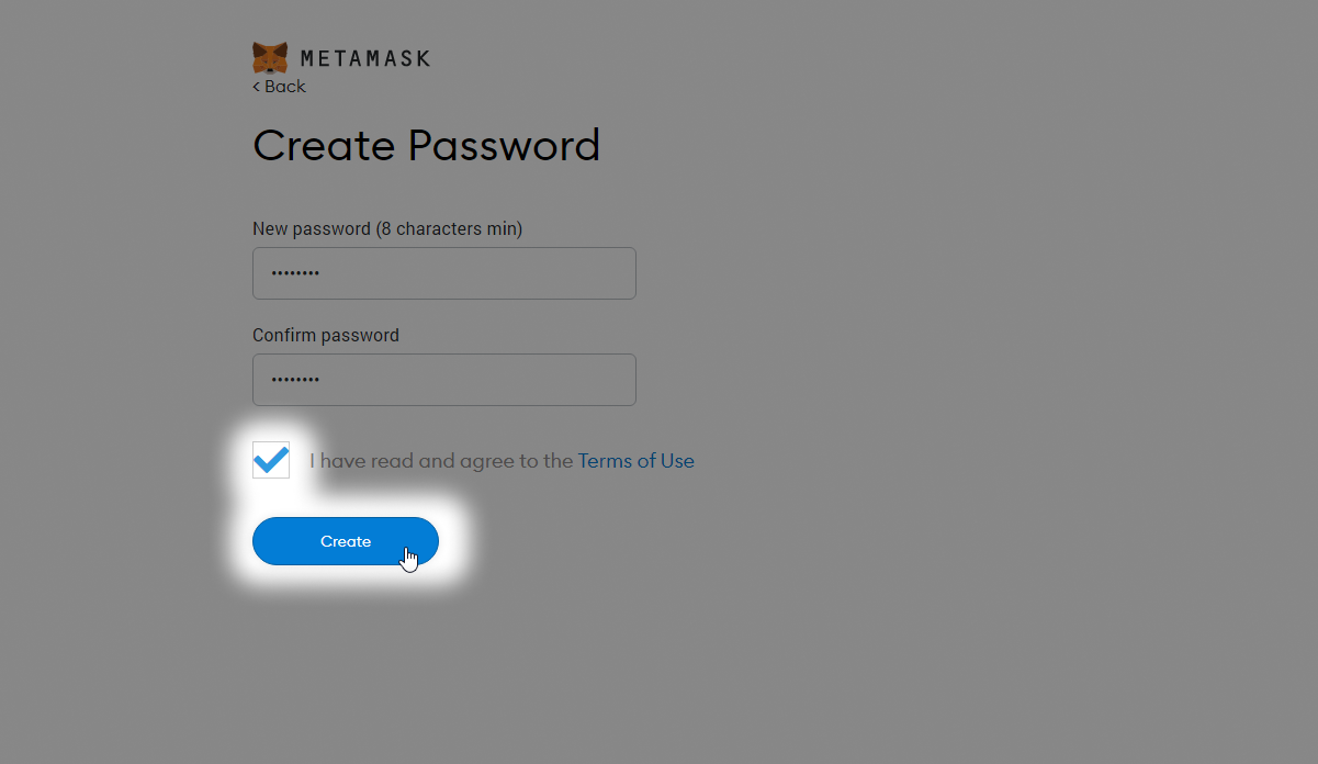 Create Metamask Account