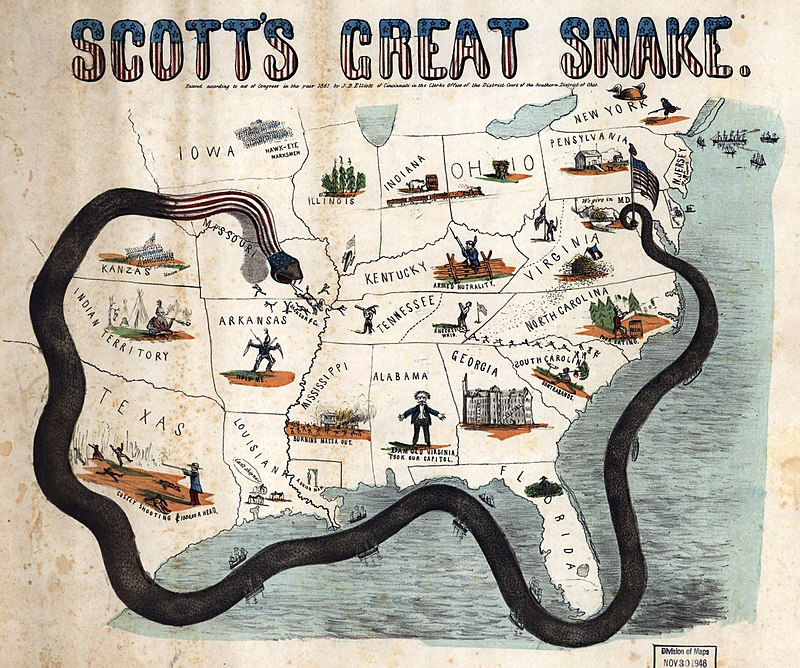 anaconda plan, civil war, mississippi river