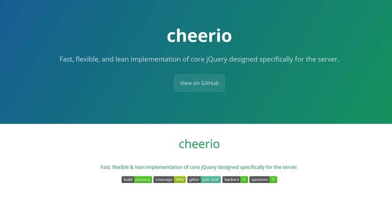 Cheerio – быстрый парсинг сайтов