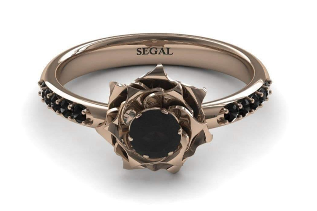 Black Diamond Engagement Ring Settings