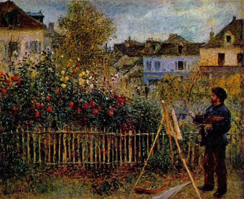 Claude Monet Painting in His Garden at Argenteuil, 1873