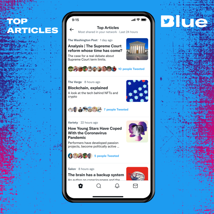 new feature called “Top Articles”