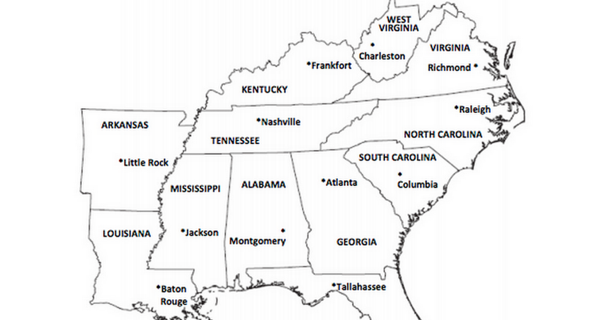 southeast-states-capitals-google-docs