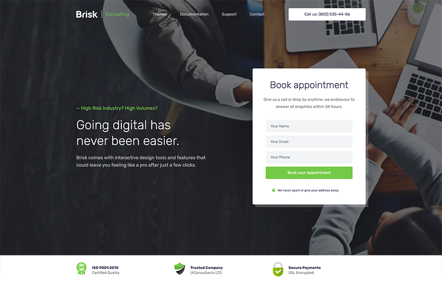 Tema WordPress Brisk Elementor