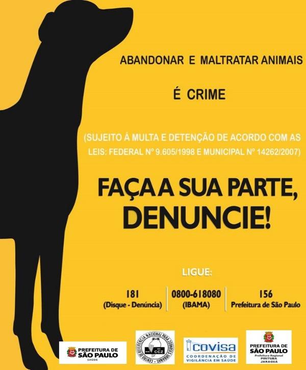 Conscientização sobre abandono de animais | Subprefeitura Pirituba ...