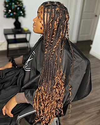 Bohemian Goddess Knotless Braids