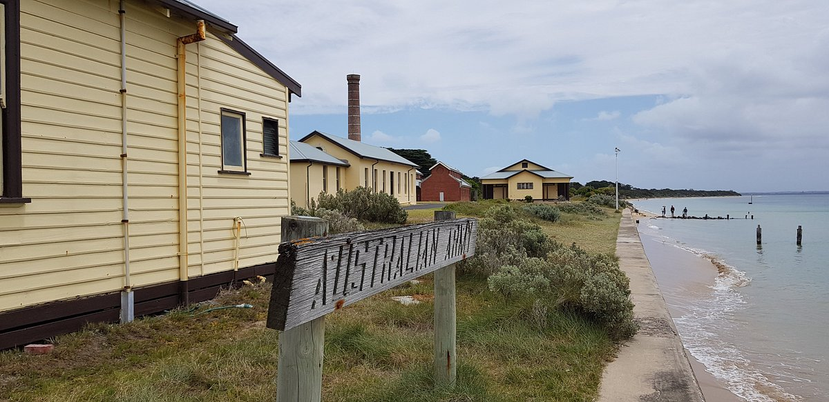 Historically significant Quarantine Station overlooking the beach at Point Nepean National Park.