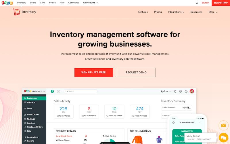 Zoho Inventory, le meilleur logiciel de gestion des stocks