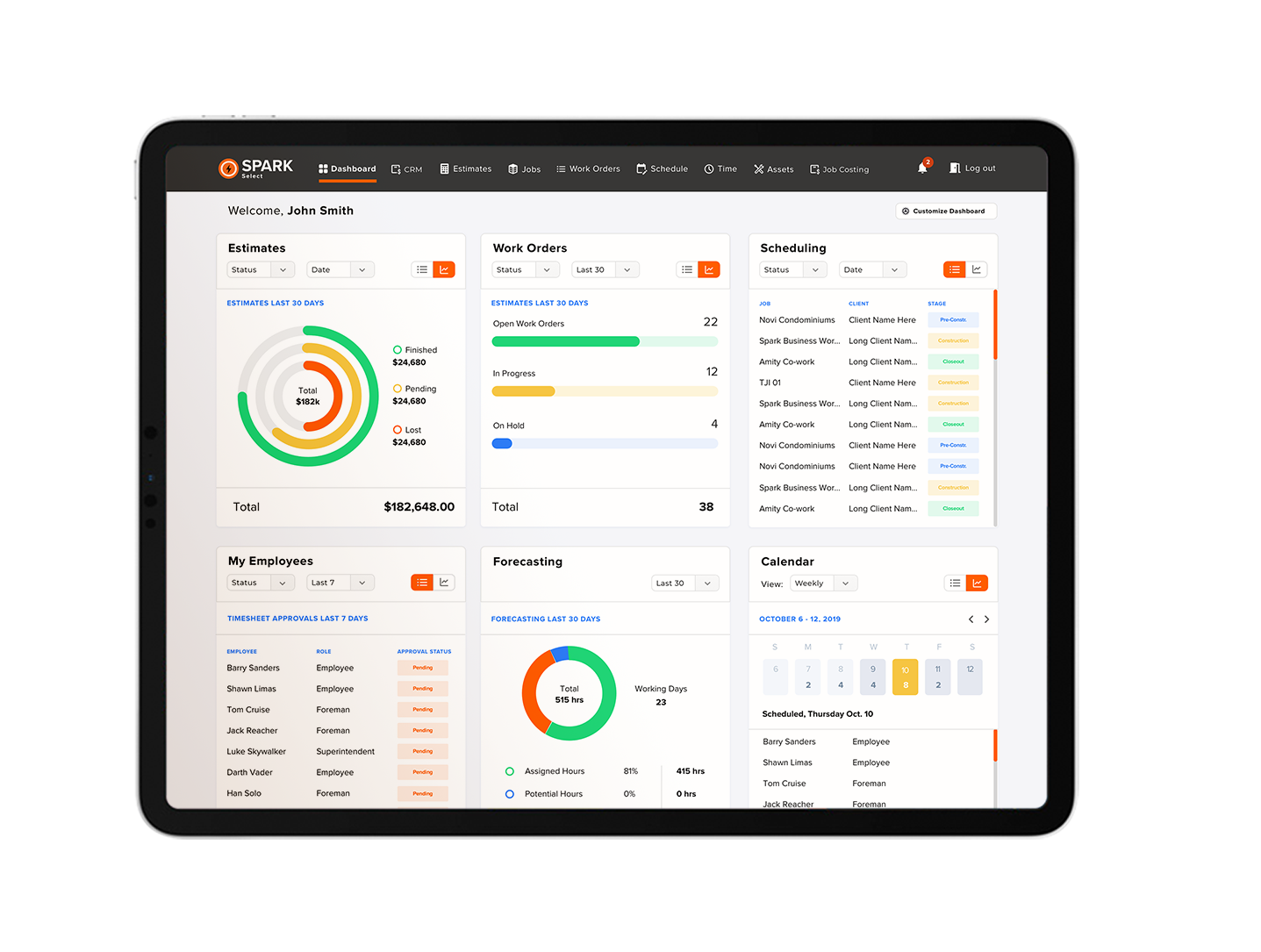 Digital Construction Dashboard