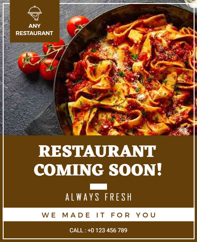 upcoming restaurant flyer