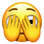 :のぞき見している顔: