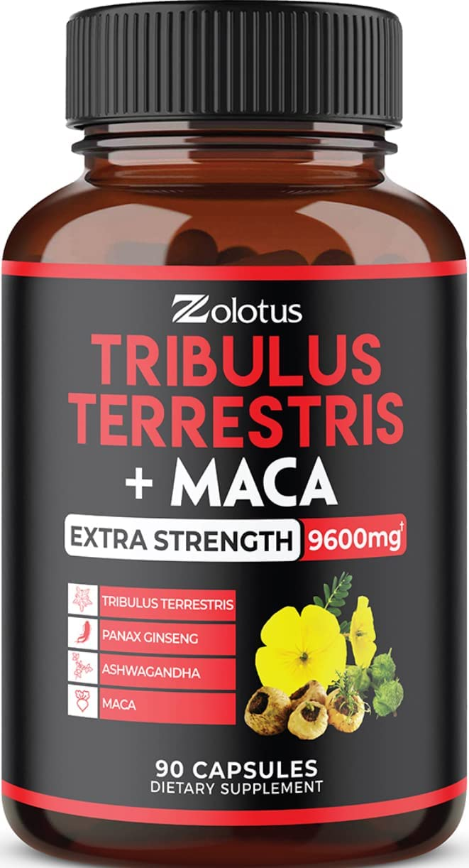 Premium Tribulus Terrestris + Maca 90 Capsules Bottle
