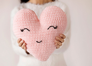 large heart shaped pillow