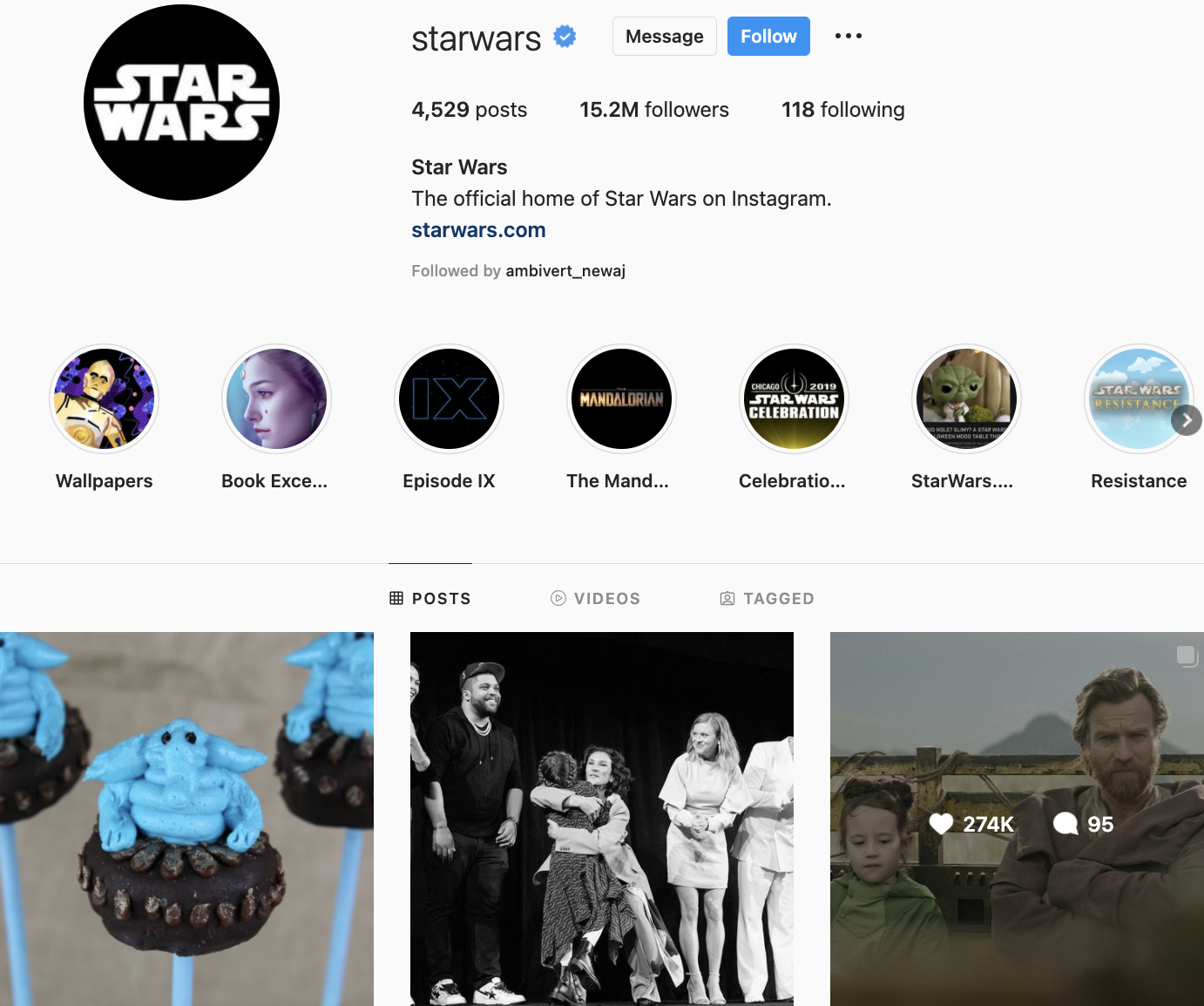 Social Media Success Story: Starwars Instagram page