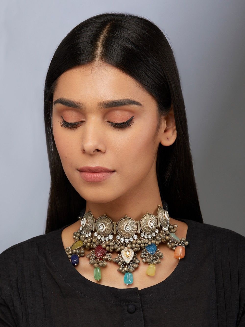 the loom - Multicolor Handcrafted Metal Choker