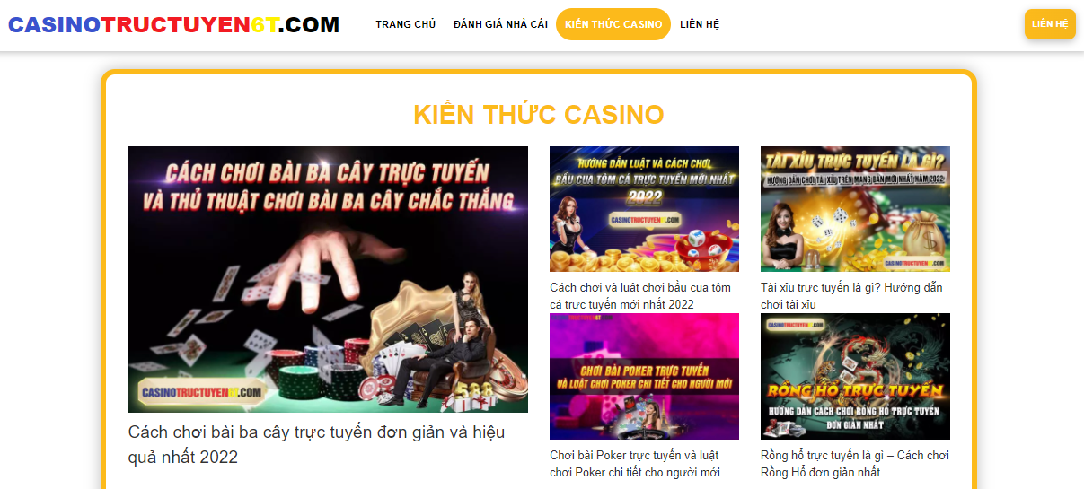 Casino Trực Tuyến 6T - Website đánh giá nhà cái casino online uy tín chuẩn xác nhất