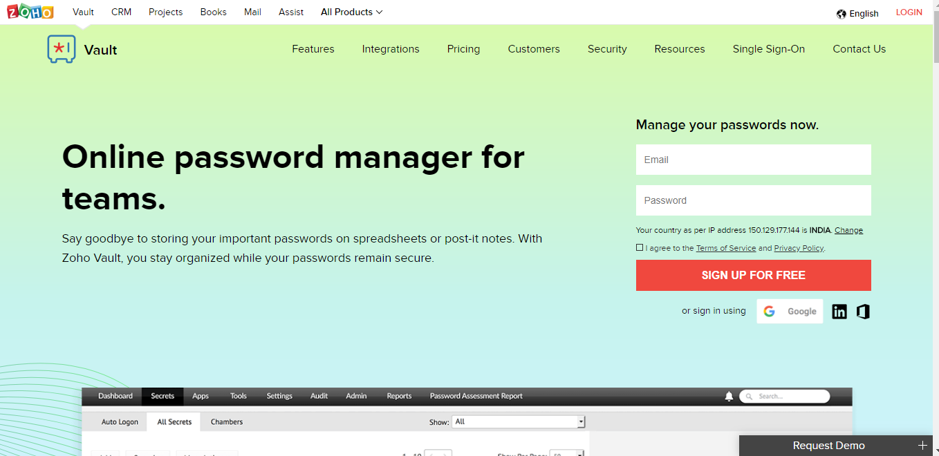 online password manager